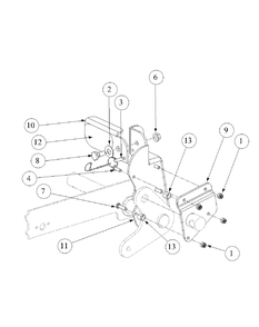 Foot Pedal Deck Lift Assembly Diagram and Parts List for M72-GN (53AB5FEZ750-28-HP)(2004) Cub Cadet Lawn Tractor
